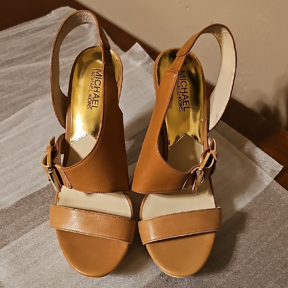 Michael Kors Leather Tan Heels